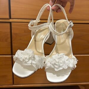 Betsey Johnson White Floral Heels